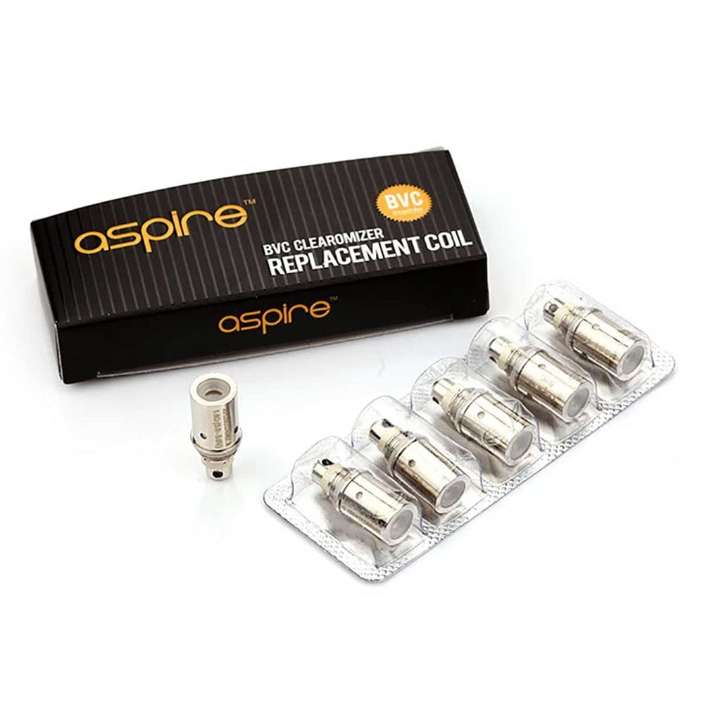 Uygun Fiyatlı Aspire BVC Clearomizer Coil Aspire BVC Clearomizer Coil, uygun fiyatlı yedek başlıkla salt nikotin için üstün buhar ve lezzet sunar.