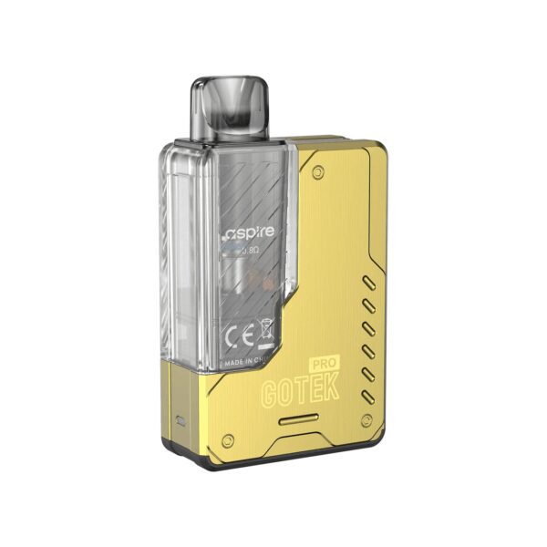 Aspire Gotek Pro Pod Mod, taşınabilir ve sızdırmaz yapısıyla uzun pil ömrü sunan uygun fiyatlı salt nikotin cihazıdır.