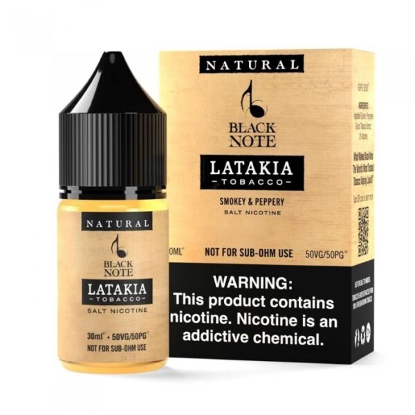 Black Note Latakia Tobacco Salt Likit, isli tütün tadını salt nikotin ile birleştiren uygun fiyatlı bir seçenek.