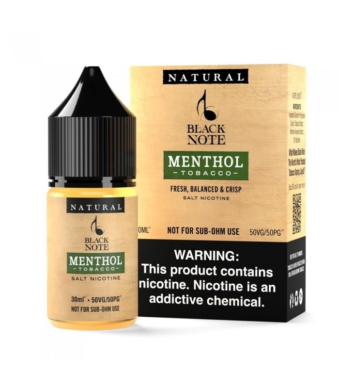 Black Note Menthol Tobacco Salt Likit Black Note Menthol Tobacco Salt Likit ile doğal tütün ve mentolün serinletici uyumunu uygun fiyatla keşfedin.