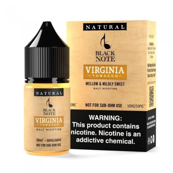 Gerçek tütün tadı ve yüksek salt nikotin keyfi sunan uygun fiyatlı Black Note Virginia likiti.