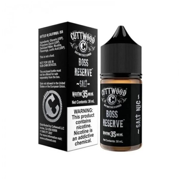 Cuttwood Boss Reserve Salt Likit, bal tahıl fındık aromalı uygun fiyatlı premium salt nikotin likit.