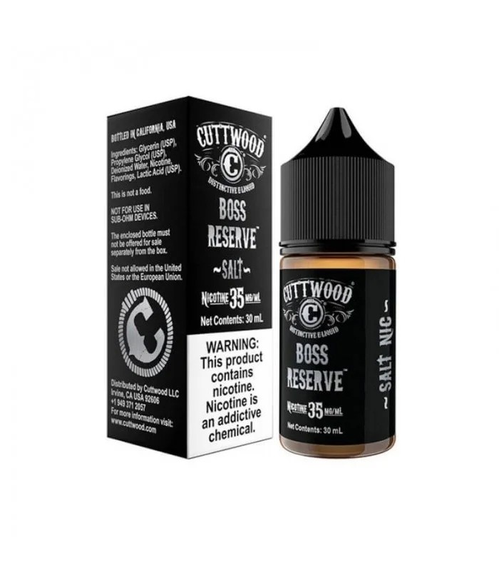 Cuttwood Boss Reserve Salt Likit, bal tahıl fındık aromalı uygun fiyatlı premium salt nikotin likit.