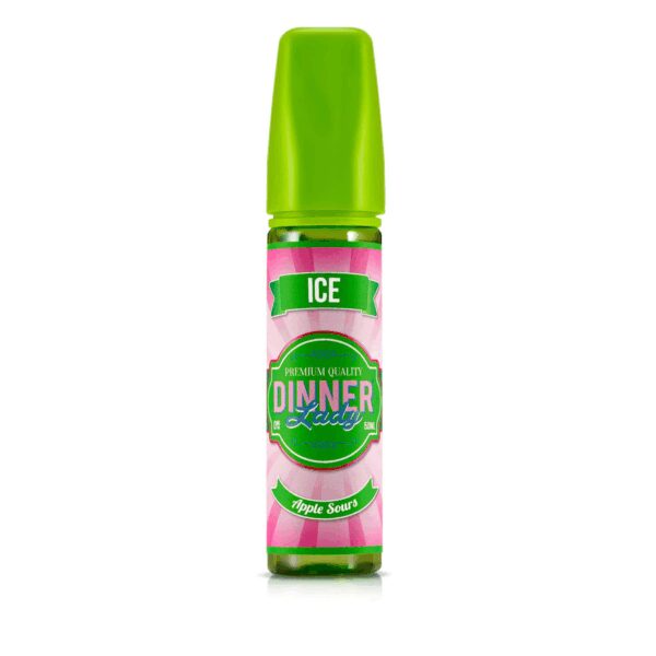 Uygun fiyatlı Dinner Lady Apple Sours Ice likit, yeşil elma ekşiliği ve buz etkisiyle salt nikotin keyfi sunar.