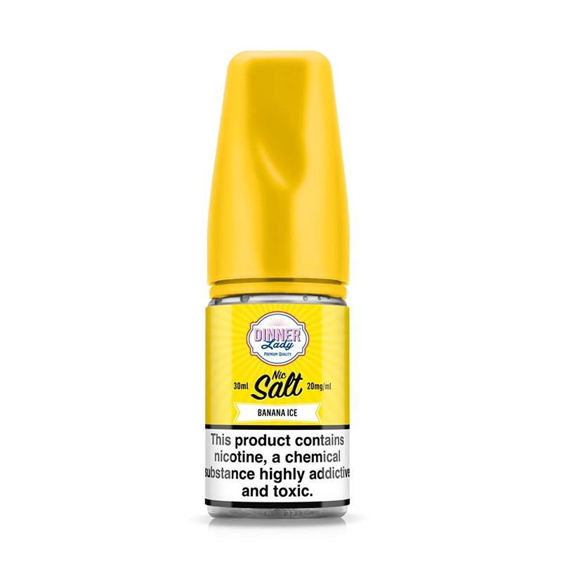 Dinner Lady Banana Ice Salt Likit Uygun fiyatlı Dinner Lady Banana Ice, muz tadı ve buz ferahlığı sunan premium salt nikotin likiti.