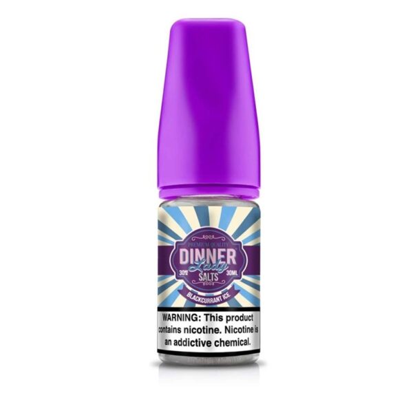 Uygun fiyatlı Dinner Lady Black Currant Ice salt nikotin likiti, yoğun kuşüzümü aroması ve ferahlatıcı buz etkisi sunar.