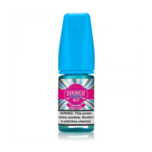 Dinner Lady Bubble Trouble 30ml, sakız ve meyve karışımı lezzetiyle uygun fiyatlı premium salt nikotin keyfi sunar.