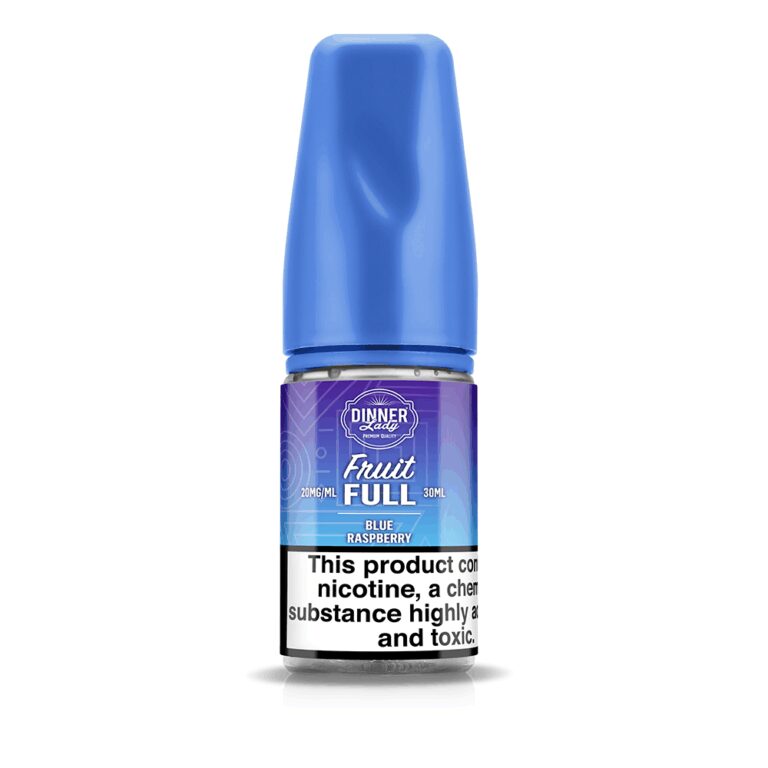 Uygun fiyatlı Dinner Lady Blue Raspberry salt nikotin likiti, ferah yaban mersini ve ahududu lezzeti sunar.
