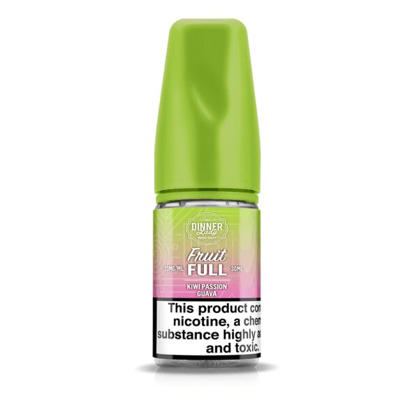Uygun fiyatlı taze kivi, çarkıfelek ve guava aromalı salt nikotin likit ile ferahlatıcı bir deneyim.