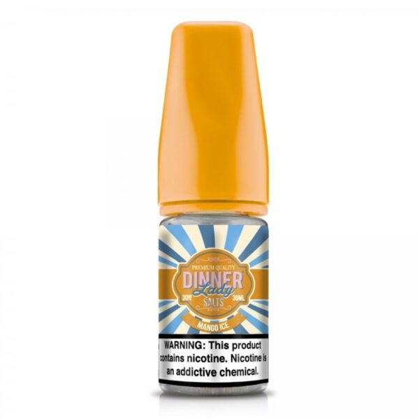 Uygun fiyatlı 30ml Dinner Lady Mango Ice likiti, ferahlatıcı mango ve buz aromasıyla yoğun salt nikotin deneyimi sunar.