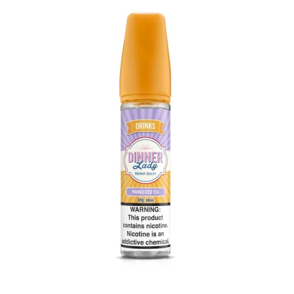 Uygun fiyatlı Dinner Lady likiti, ferahlatıcı mango ve buzlu çay aromalarıyla premium salt nikotin lezzeti sunar.