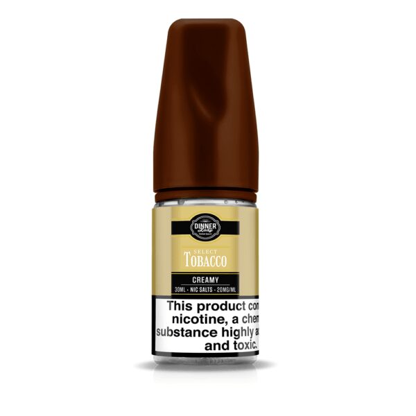 Dinner Lady Select Tobacco Creamy Salt Likit, pod cihazlarınız için zengin tütün ve pürüzsüz krema lezzetlerini birleştiren uygun fiyatlı bir salt nikotin seçeneğidir.