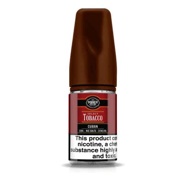 Dinner Lady Select Tobacco Cuban salt likit, premium tütün tadını uygun fiyatla sunan yüksek salt nikotin seçeneğidir.