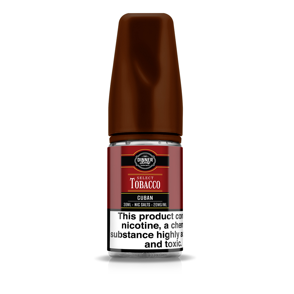 Dinner Lady Select Cuban Likit Dinner Lady Select Tobacco Cuban salt likit, premium tütün tadını uygun fiyatla sunan yüksek salt nikotin seçeneğidir.