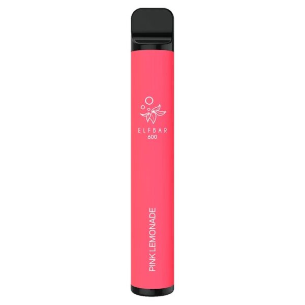 Pembe limonata aromalı Elf Bar 600 ile 600 pufluk kullan-at pod ve uygun fiyatlı salt nikotin keyfi.