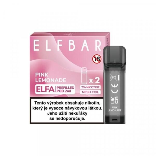 Uygun fiyatlı Elf Bar Elfa Pink Lemonade Pod Kartuş, 4ml kapasite ve salt nikotin ile ferahlatıcı lezzet sunar.