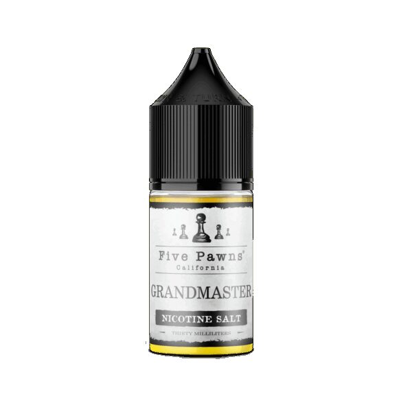 Uygun fiyatlı Five Pawns Grandmaster 30ml, salt nikotin ile muzlu turta ve karamelize fıstık aroması sunar.