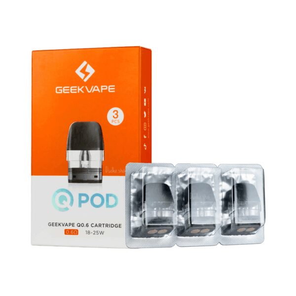 Geekvape Q Kartuş, uygun fiyatıyla salt nikotin için yüksek performanslı yedek kartuştur.
