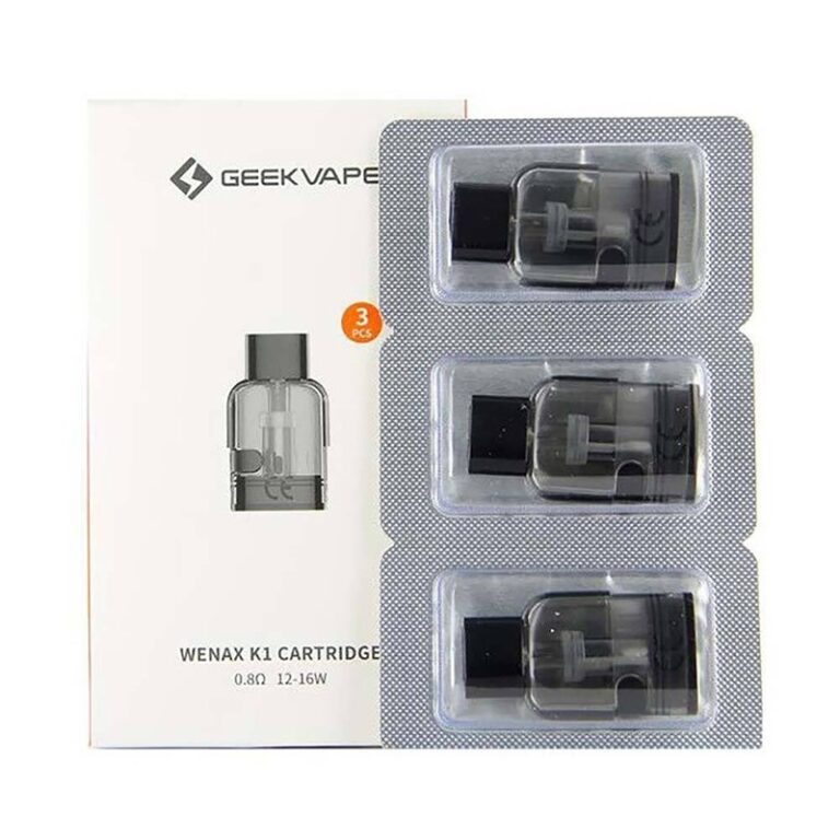 Geekvape Wenax K1 için uygun fiyatlı 3'lü orijinal yedek kartuş, dayanıklı yapı ve üstün lezzetle salt nikotin kullanımına ideal.