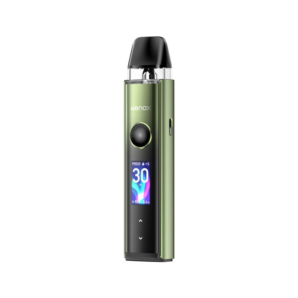 Geekvape Wenax Q Pro Pod Mod Geekvape Wenax Q Pro, uygun fiyatlı taşınabilir pod sistemiyle 30W güç ve ayarlanabilir hava akışı sunar.