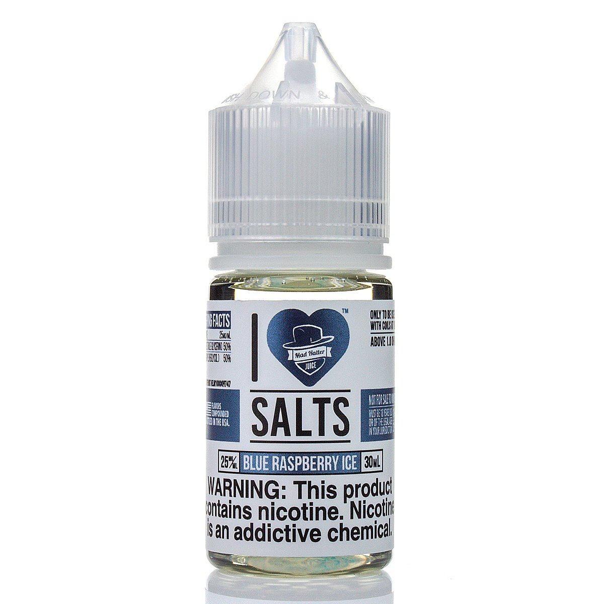 I Love Salts Blue Raspberry Ice 30ml Uygun fiyatlı Blue Raspberry Ice salt nikotin likiti, 30ml şişede yoğun buhar keyfi sunar.