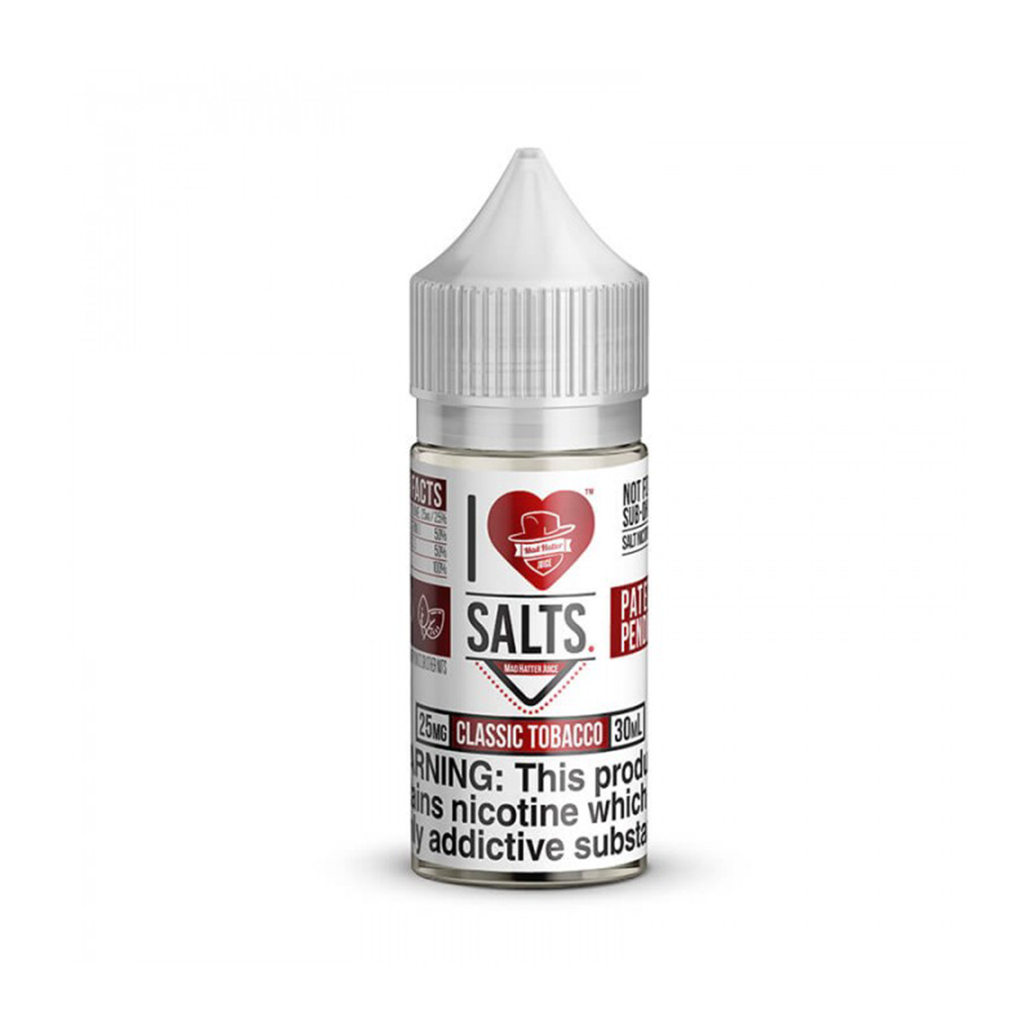 I Love Salts Classic Tobacco 30ml Klasik tütün tadını uygun fiyatla sunan 30ml salt likit, pod sistemler için ideal yüksek doygunlukta premium sıvı.