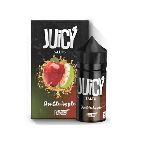 Uygun fiyatlı Juicy Salts Double Apple salt nikotin likiti, yoğun elma aroması ve yüksek buhar performansıyla uzun süreli keyif sunar.