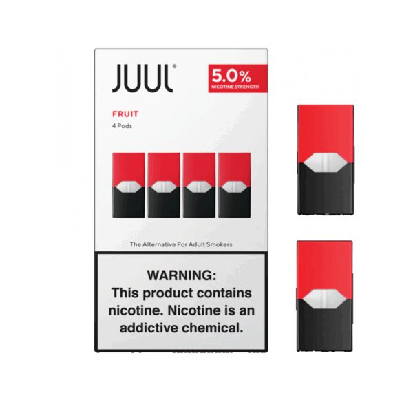 Taze meyve aromalı Juul Fruit 5% salt nikotin likiti, uygun fiyatıyla yoğun buhar keyfi sağlar.