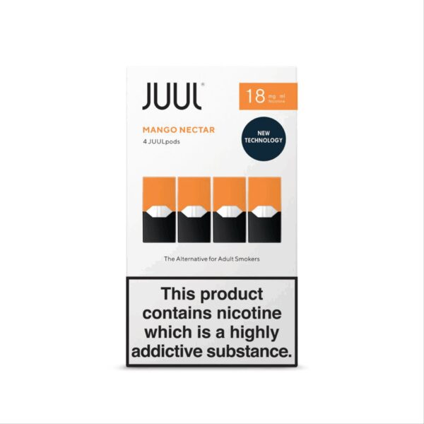 Uygun fiyatlı Juul Mango 18 mg/ml, zengin mango tadı ve dengeli salt nikotin yapısıyla hemen kullanıma hazır kartuş sistemidir.
