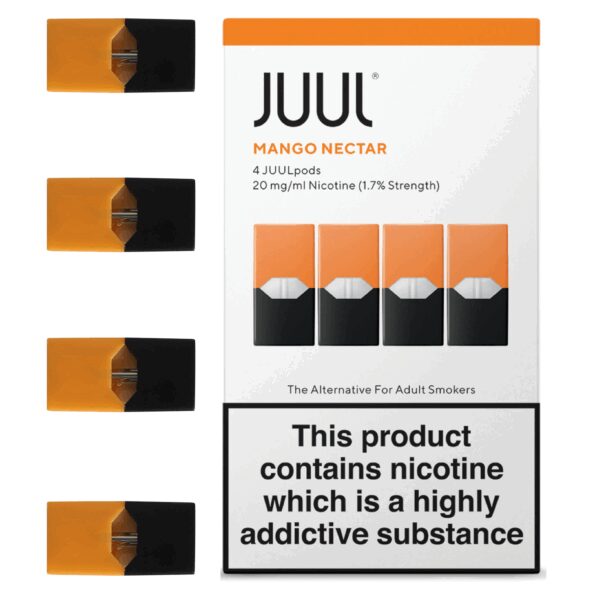 Olgun mango aroması ve %1.7 salt nikotin sunan Juul Mango Nectar, uygun fiyatlı pratik bir seçenek.
