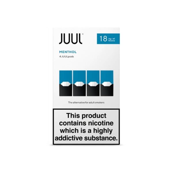 Uygun fiyatlı Juul Menthol 18 mg/ml, ferahlatıcı nane tadıyla salt nikotin içeren yüksek kaliteli bir e-sıvı kartuşudur.