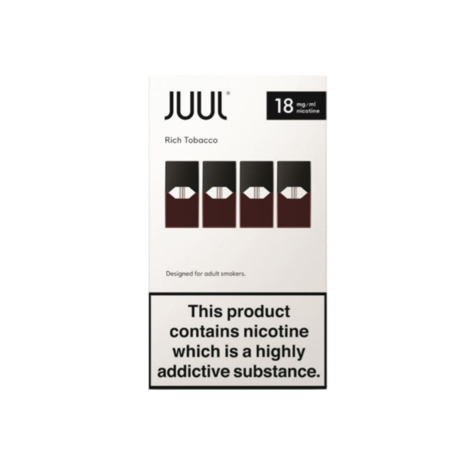Juul Rich Tobacco 18mg/ml Zengin tütün tadı ve yüksek salt nikotin ile yoğun içim sağlayan uygun fiyatlı likit.