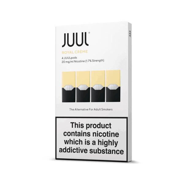 Uygun fiyatlı Juul Royal Creme 1.7% pod ile zengin krema aroması ve pratik salt nikotin keyfi yaşayın.