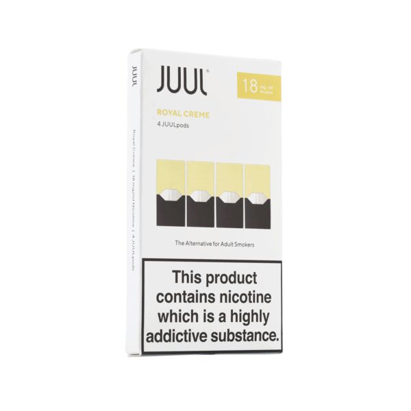Uygun fiyatlı Juul Royal Creme kartuş, yoğun kremsi lezzet ve premium salt nikotin sağlar.