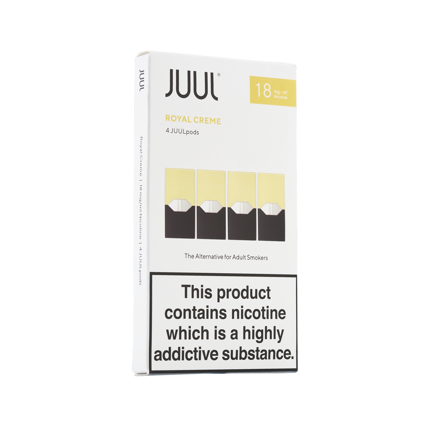 Juul Royal Creme 18 mg/ml Uygun fiyatlı Juul Royal Creme kartuş, yoğun kremsi lezzet ve premium salt nikotin sağlar.