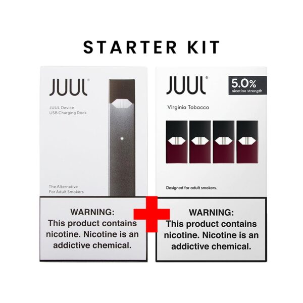 Uygun fiyatlı Juul Starter Kit UK Edition, İngiltere'ye özel yüksek salt nikotin podlarıyla kullanıma hazırdır.
