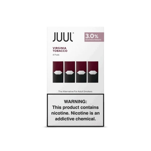 Uygun fiyatlı Juul Virginia Tobacco %3 kartuş, klasik tütün tadı ve salt nikotin ile pratik elektronik sigara deneyimi sunar.