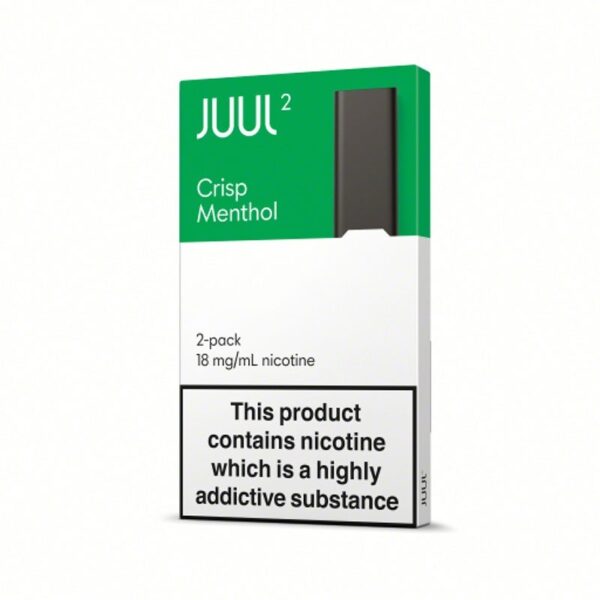 Uygun fiyatlı JUUL2 Crisp Menthol kartuş, ferahlatıcı nane serinliği ve yoğun salt nikotin sunar.