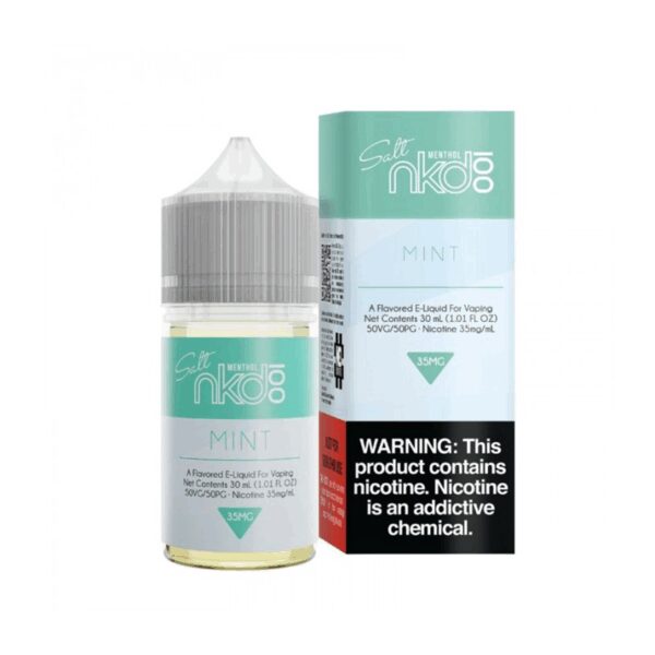 Naked Mint Salt Likit 30ml, ferahlatıcı nane aroması ve yüksek salt nikotin ile uygun fiyatlı bir buhar deneyimi sunar.