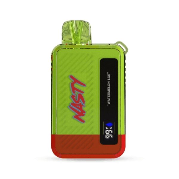 Uygun fiyatlı Nasty Bar 10000 Watermelon Ice, taze karpuz ve buz aromasıyla uzun süreli salt nikotin keyfi sunar.