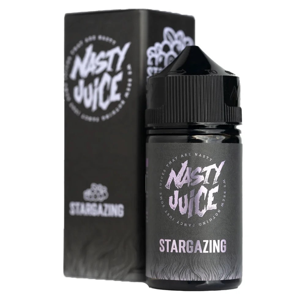 Nasty Juice Stargazing Likit Uygun Fiyat Uygun fiyatlı Nasty Juice Stargazing Likit, yıldız meyvesi ve tropikal narenciye aromalarıyla ferahlatıcı bir salt nikotin deneyimi sunar.