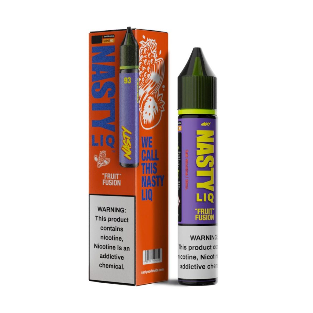 Nasty Liq Fruit Fusion Likit Yoğun meyve karışımı lezzetleriyle premium buhar deneyimi sunan uygun fiyatlı salt nikotin likit.