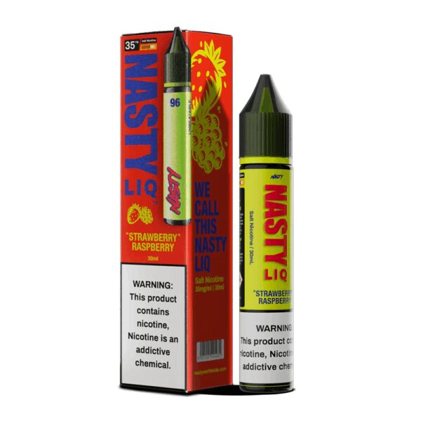 Nasty Liq Strawberry Raspberry Salt Likit, çilek ve ahududu aromalarını uygun fiyatla birleştirir.