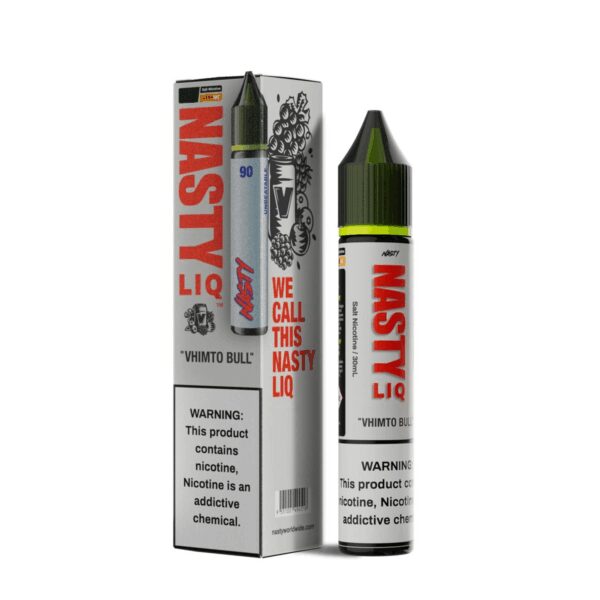 Uygun fiyatlı Nasty Liq Whimto Bull Likit, yoğun salt nikotin ile güçlü lezzet sunar.