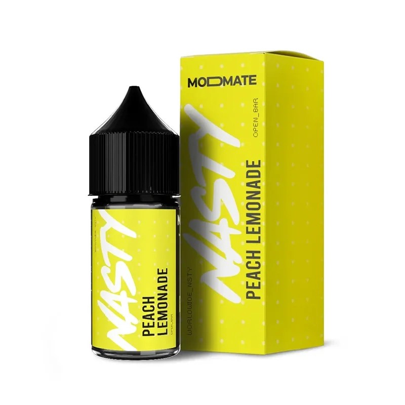Nasty Peach Lemonade Uygun fiyatlı Nasty Peach Lemonade salt nikotin, şeftali ve limonatanın ferahlatıcı uyumunu sunar.
