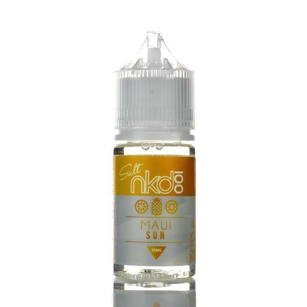Uygun fiyatlı Nkd 100 Maui Sun 30ml salt nikotin likit, tropikal meyve lezzetiyle yoğun buhar ve pürüzsüz içim sunar.