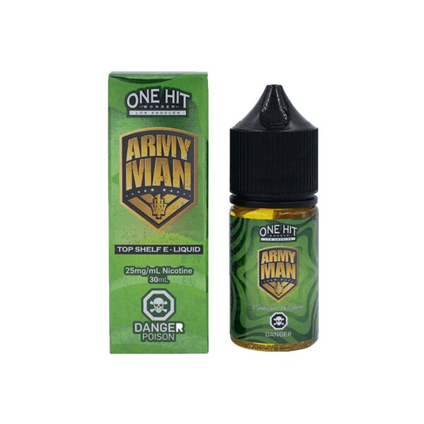 One Hit Wonder Army Man 30ml likit, pod cihazlarda yoğun lezzet ve yüksek salt nikotin için uygun fiyatlı premium seçenektir.
