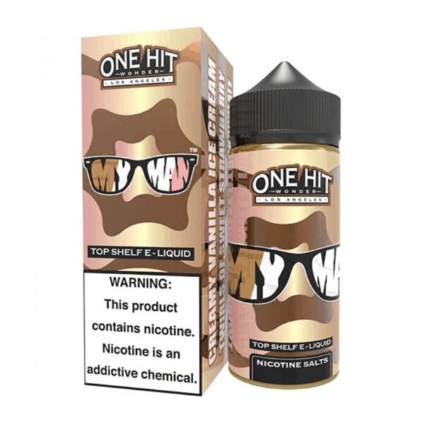 Yoğun dondurma aromalı premium salt nikotin sıvısı, uygun fiyatlı 100ml One Hit Wonder My Man e-likit.