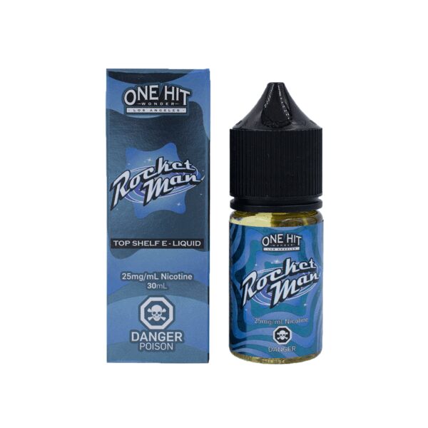 Uygun fiyatlı yaban mersini ve granola aromalı One Hit Wonder Rocket Man salt nikotin likiti 30ml.