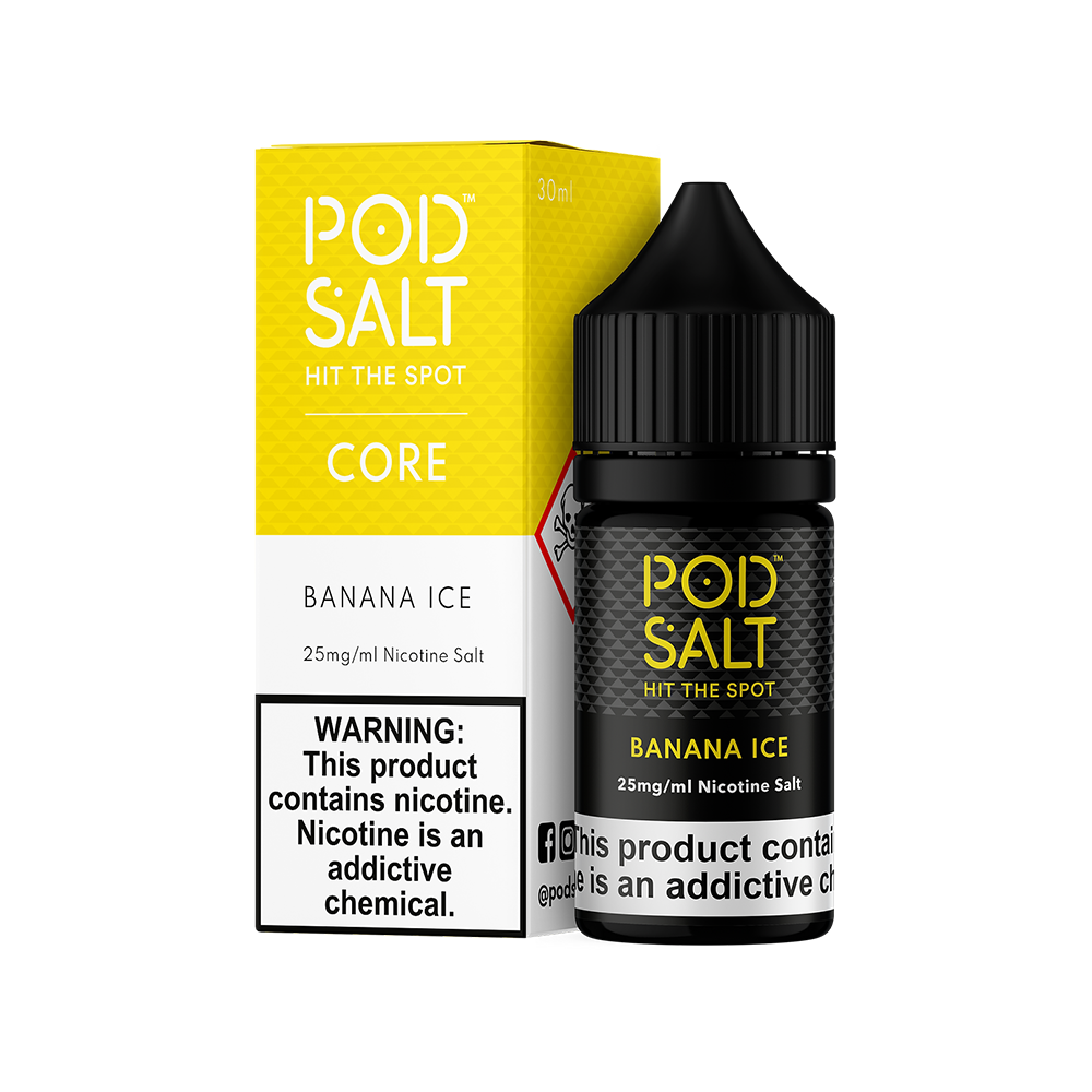 Pod Salt Banana Ice Salt Likit Uygun Fiyat Taze muz ve buz ferahlığı sunan uygun fiyatlı salt nikotin likiti.